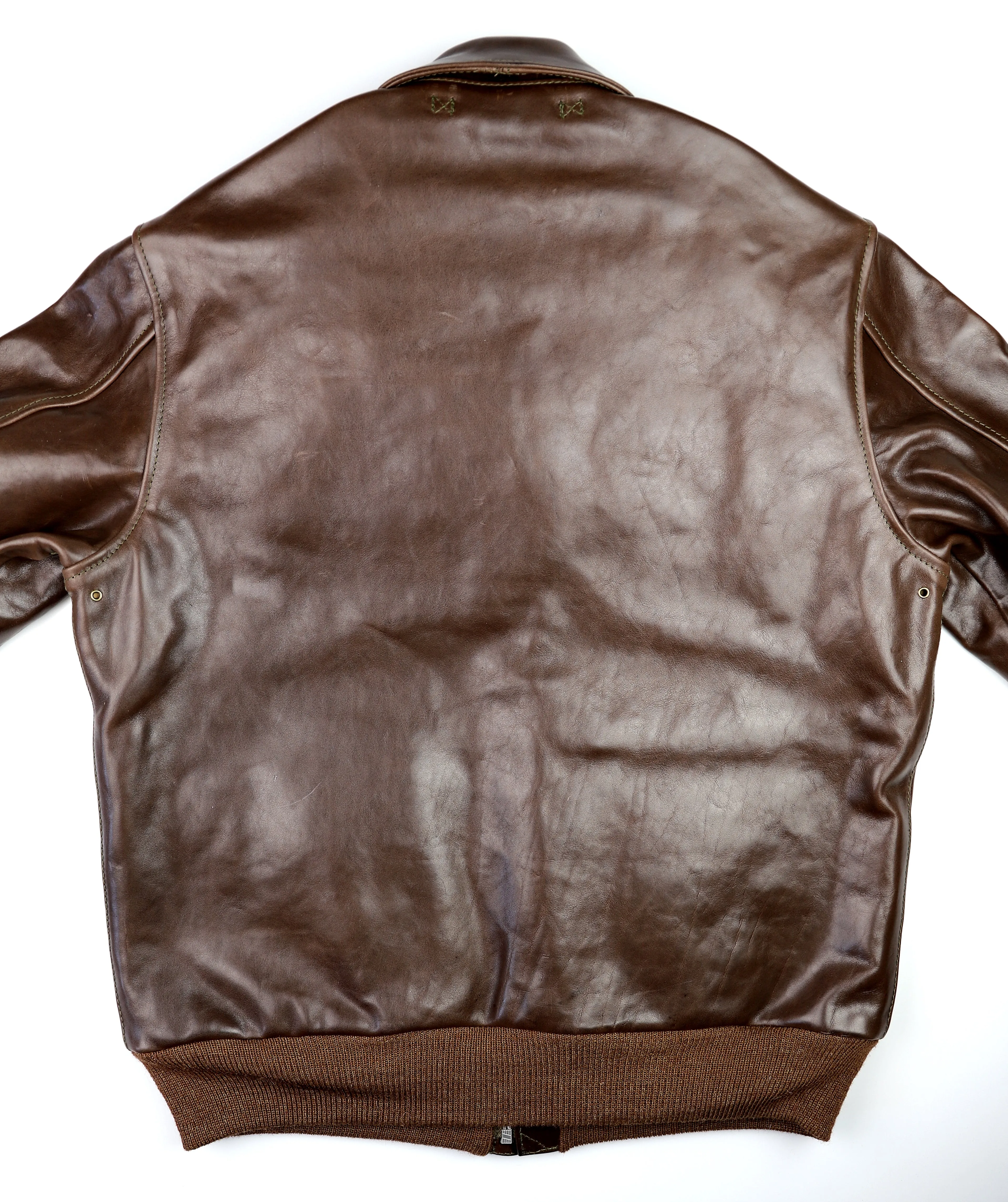 Aero A-2 Military Flight Jacket, size 42, Chestnut Badalassi Cowhide