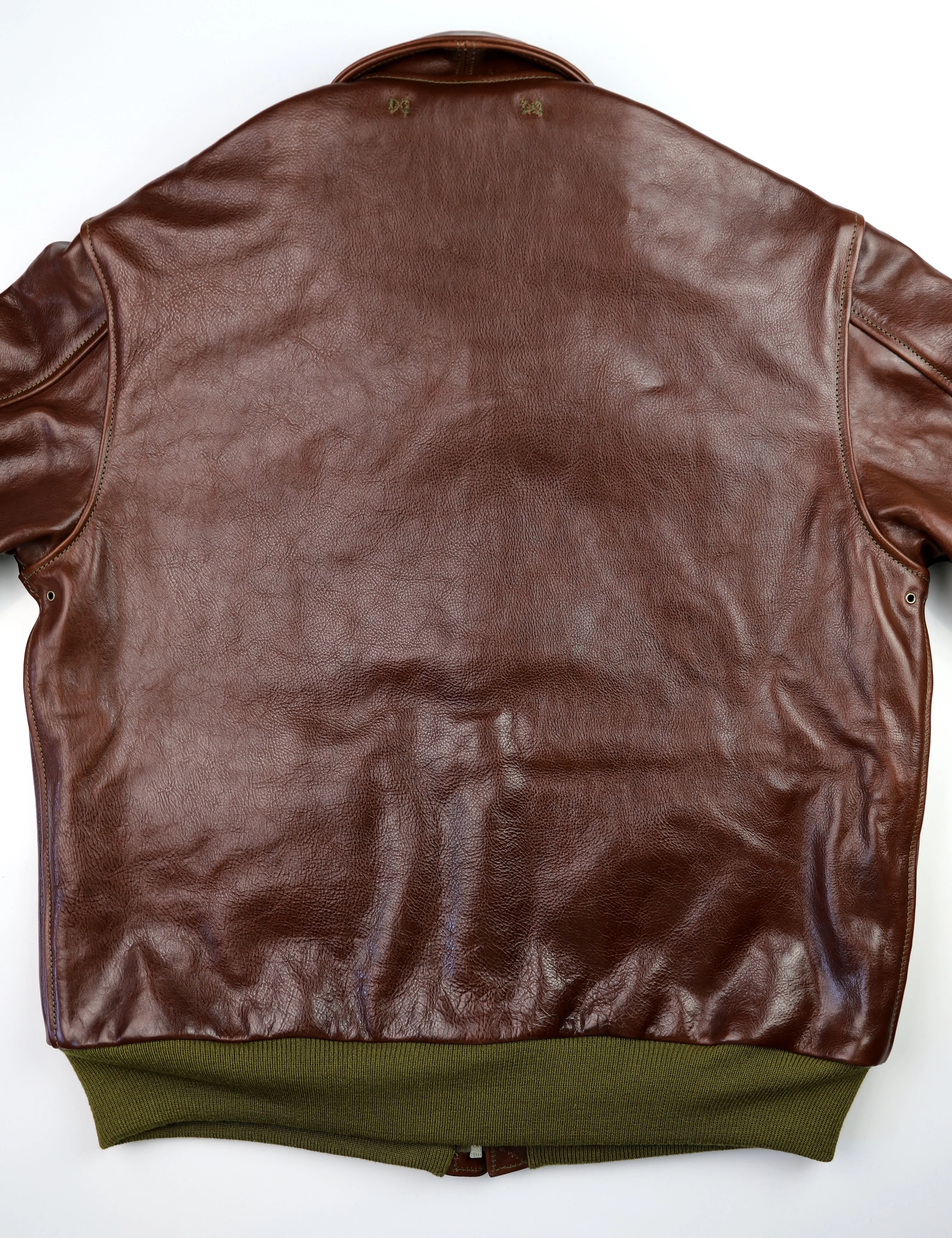 Aero A-2 Military Flight Jacket, size 44, Tobacco Badalassi Cowhide