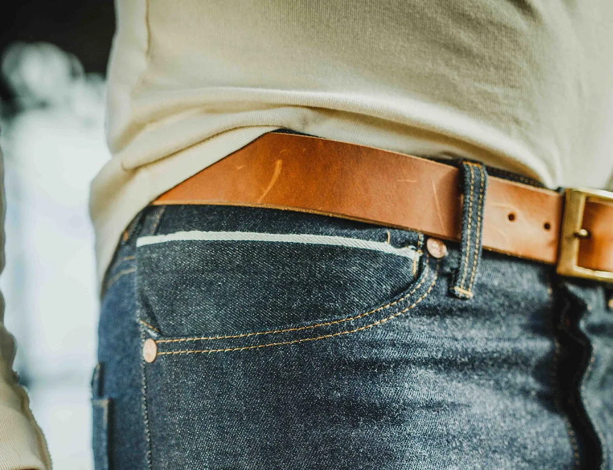 &SONS Tan Leather Belt