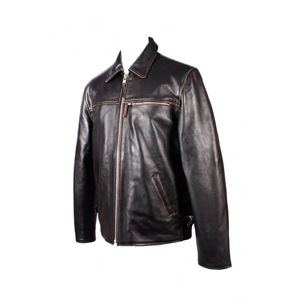 Classic Blouson Punk Rock Street Fashion Leather Punk Antique Jacket 117A