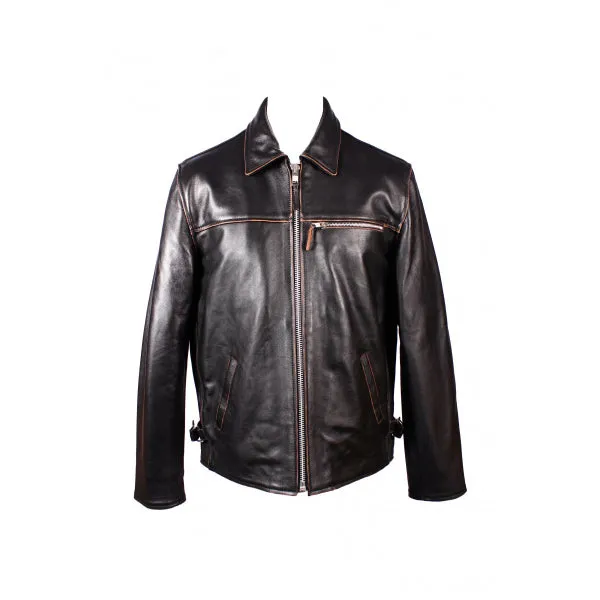 Classic Blouson Punk Rock Street Fashion Leather Punk Antique Jacket 117A