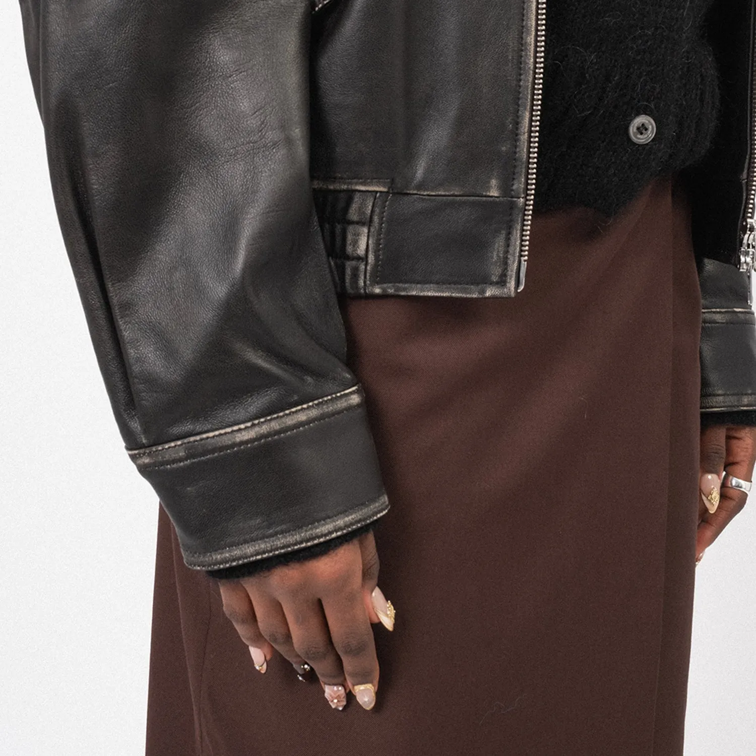 [DUNST] UNISEX LAMBSKIN BLOUSON _ BRUSHED BLACK