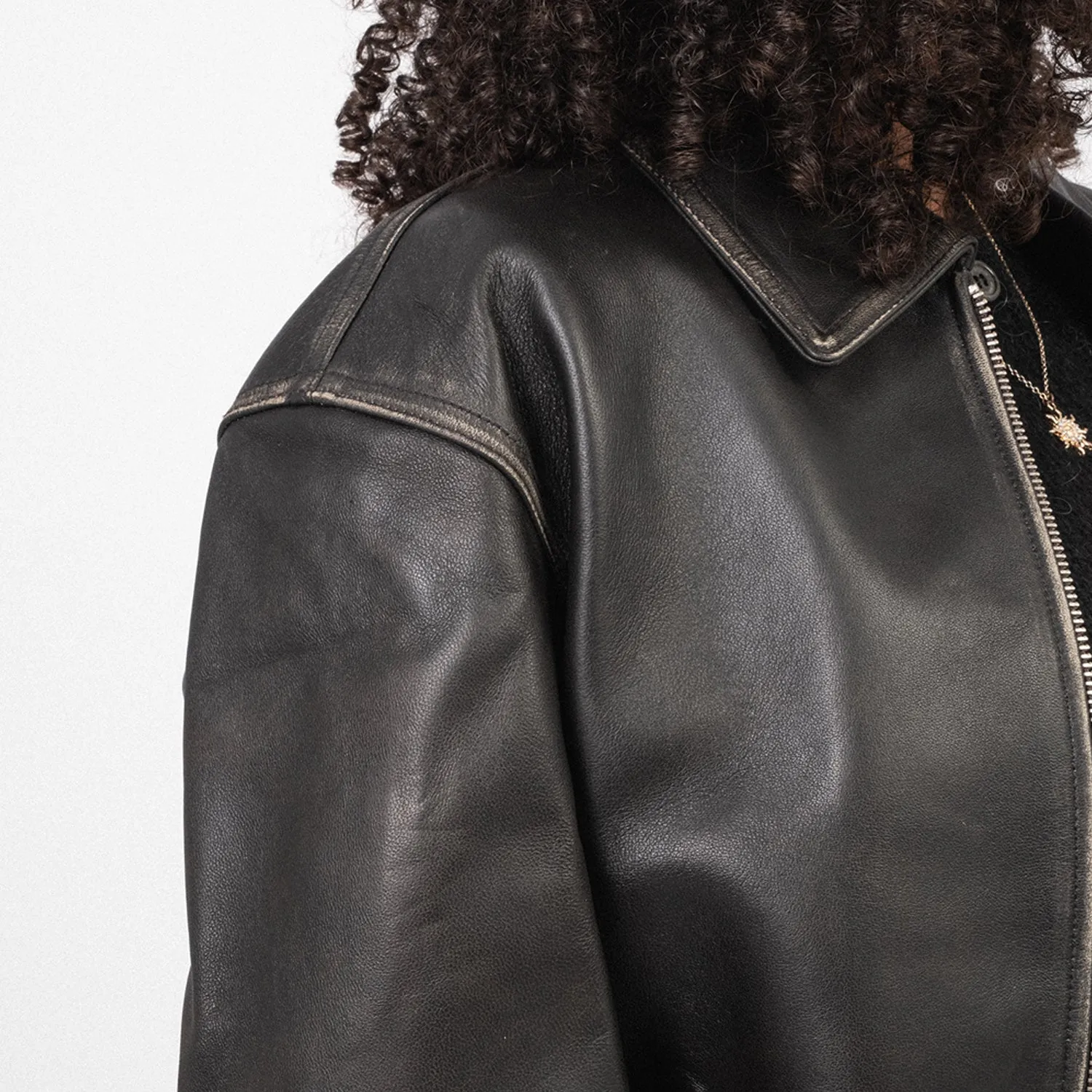 [DUNST] UNISEX LAMBSKIN BLOUSON _ BRUSHED BLACK