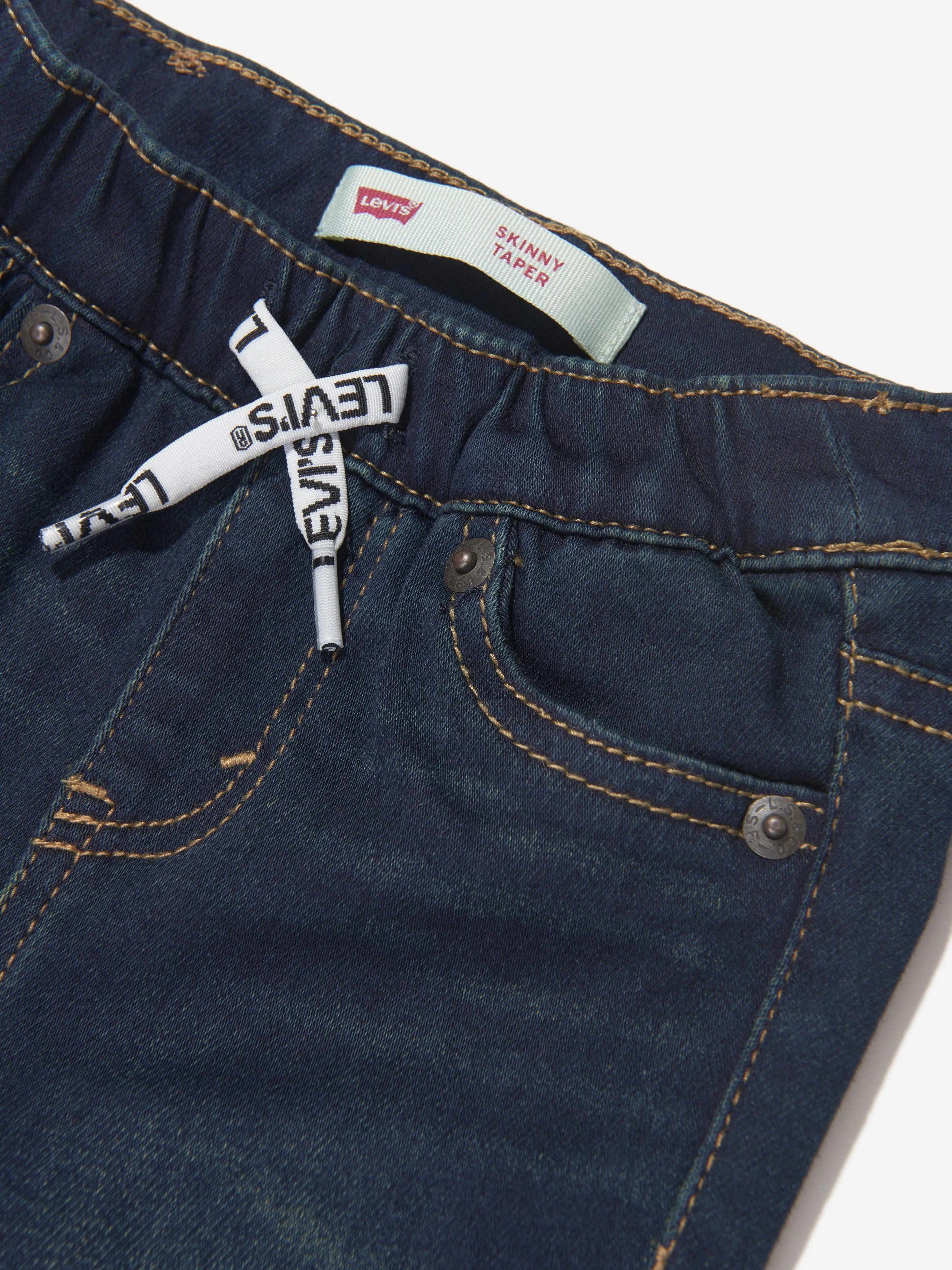 Levi's Baby Boys Skinny Dobby Pull On Jeans in Blue