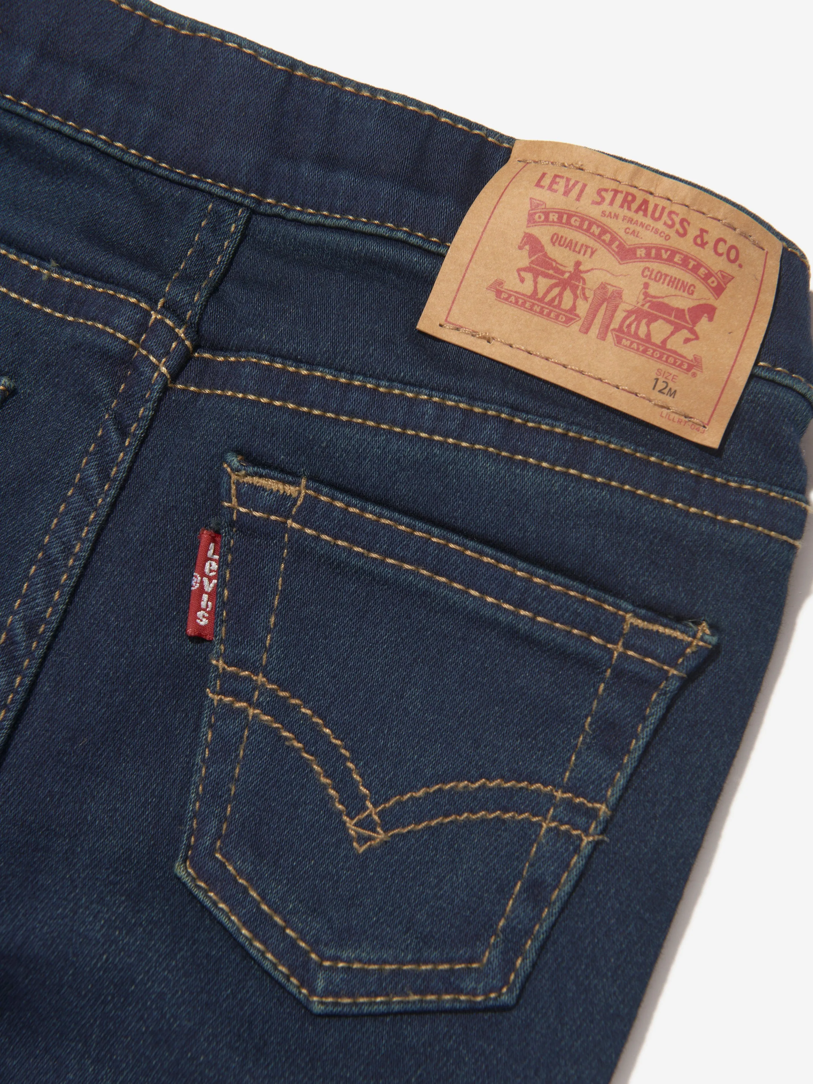 Levi's Baby Boys Skinny Dobby Pull On Jeans in Blue