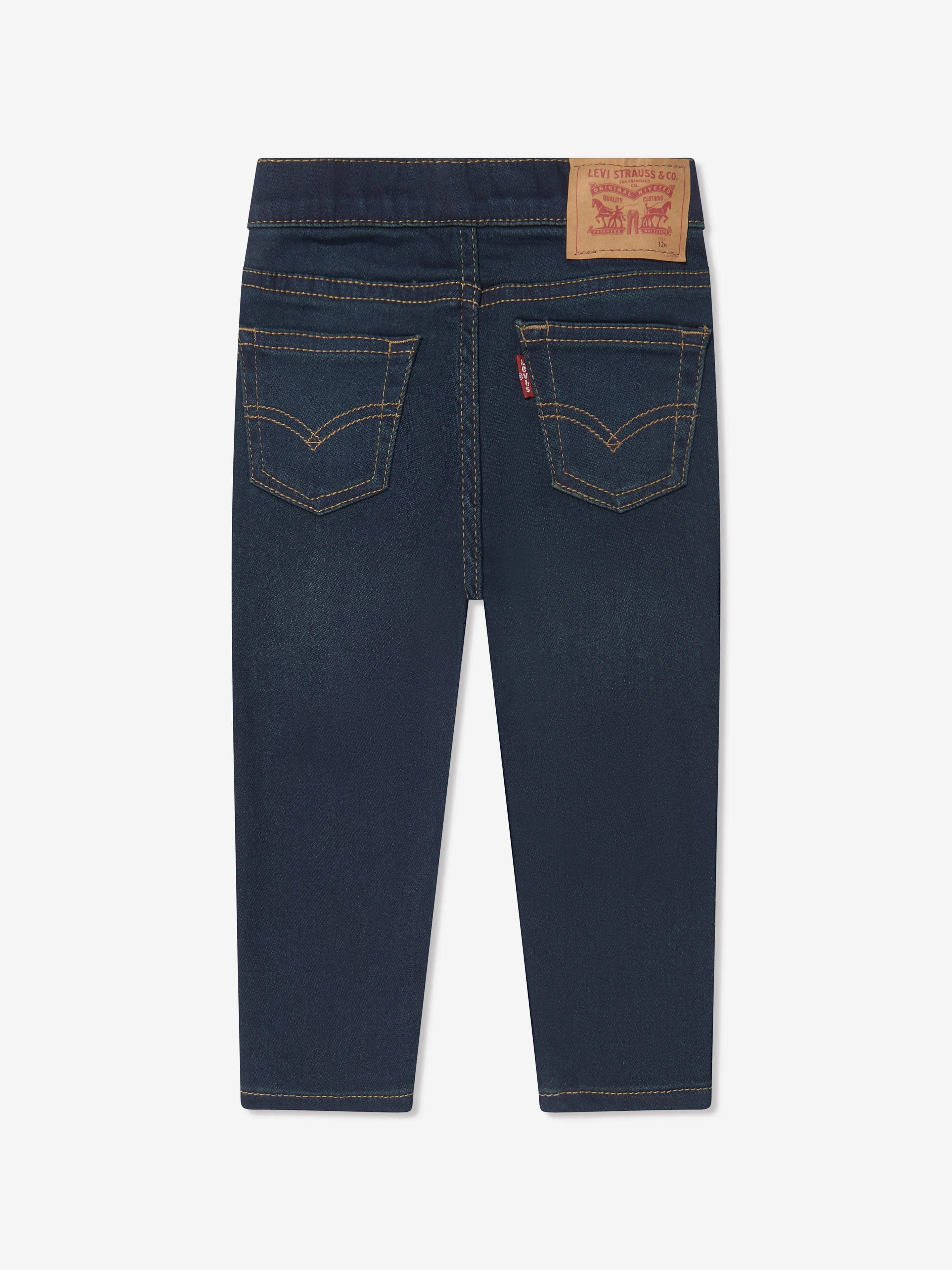 Levi's Baby Boys Skinny Dobby Pull On Jeans in Blue
