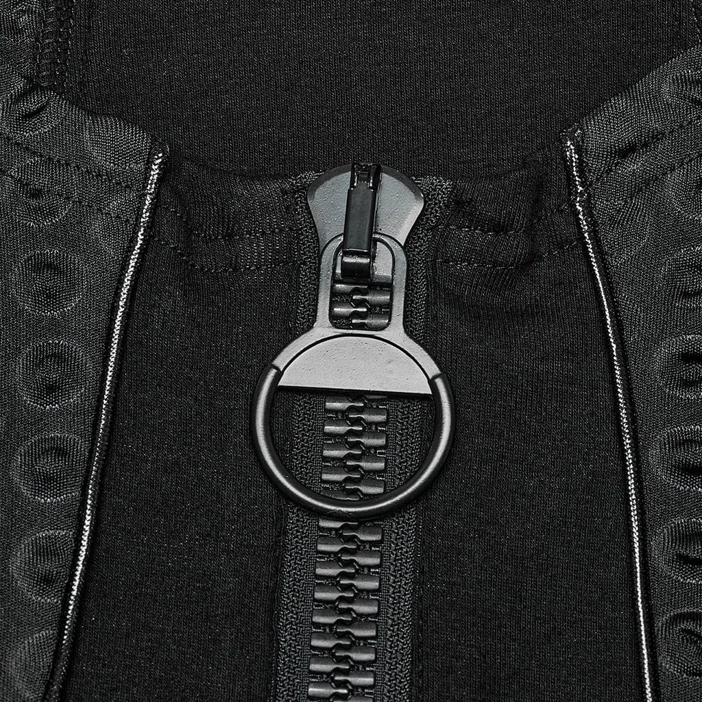 Men's Punk Bubble Zipper Tank Top
