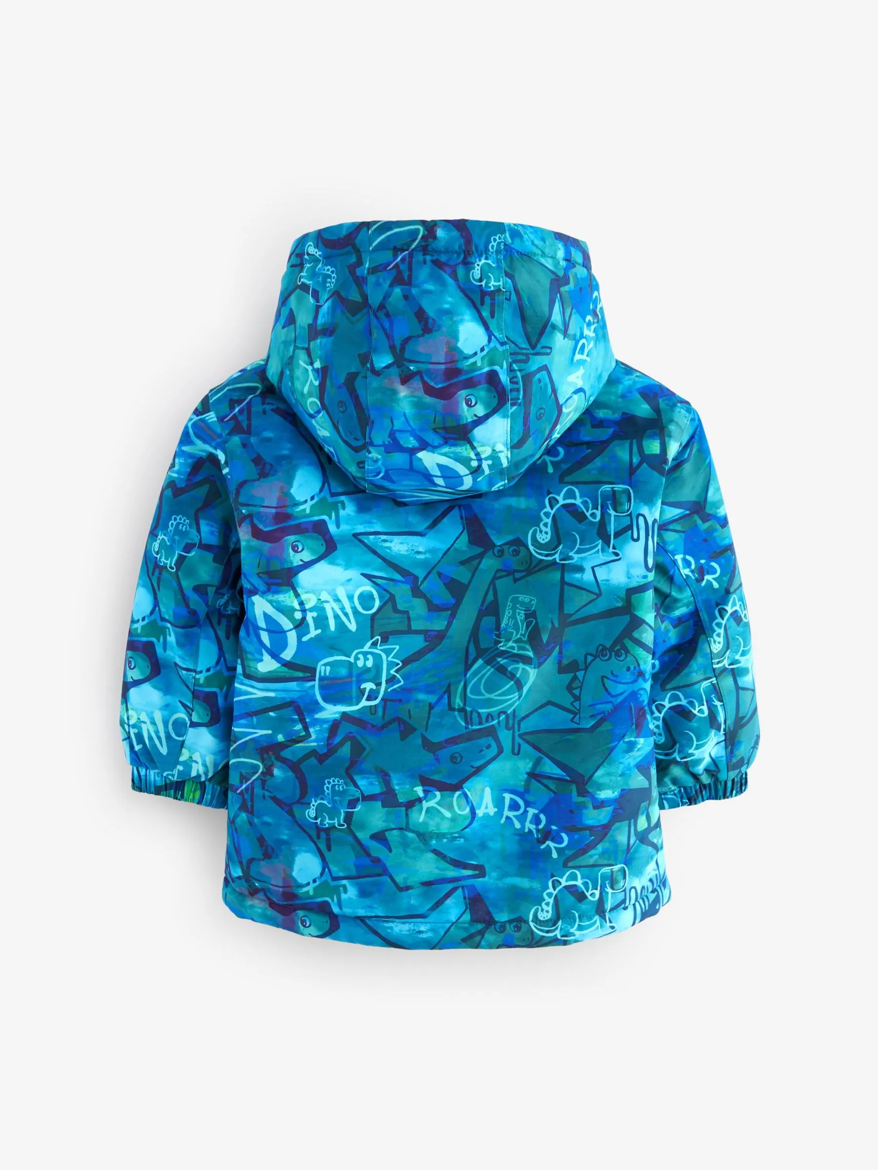 Navy Graffiti Waterproof Warm Padded Coat (3mths-7yrs)