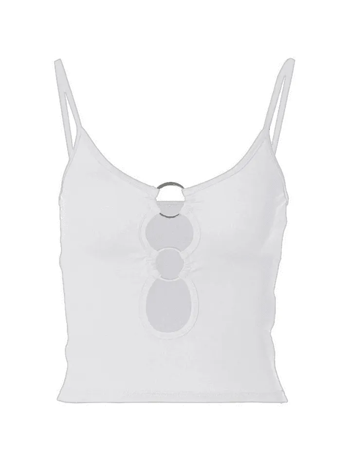 O Ring Cutout Crop Cami Top