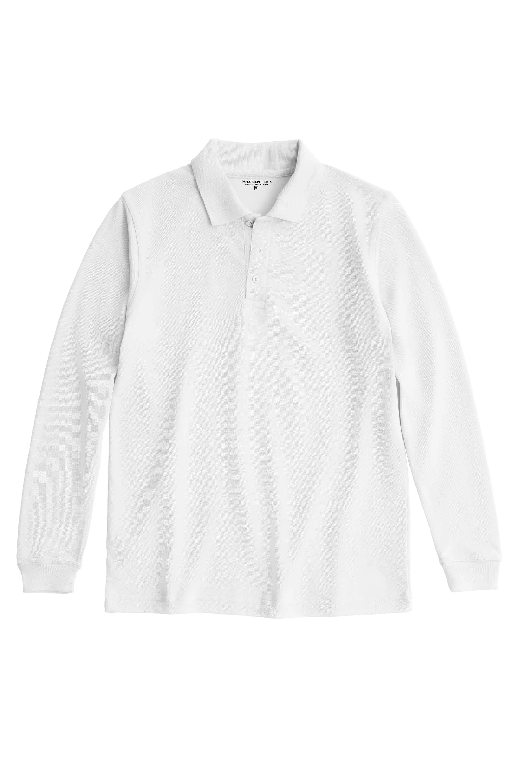 Polo Republica Men's Long Sleeve Pique Polo Shirt