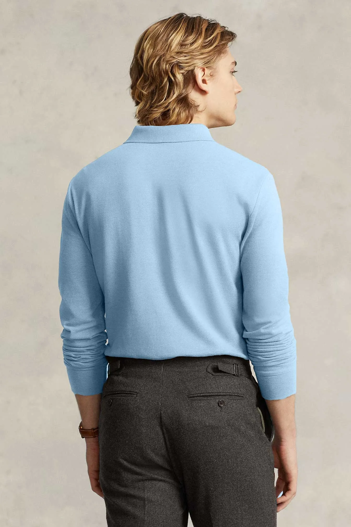 Polo Republica Men's Long Sleeve Pique Polo Shirt