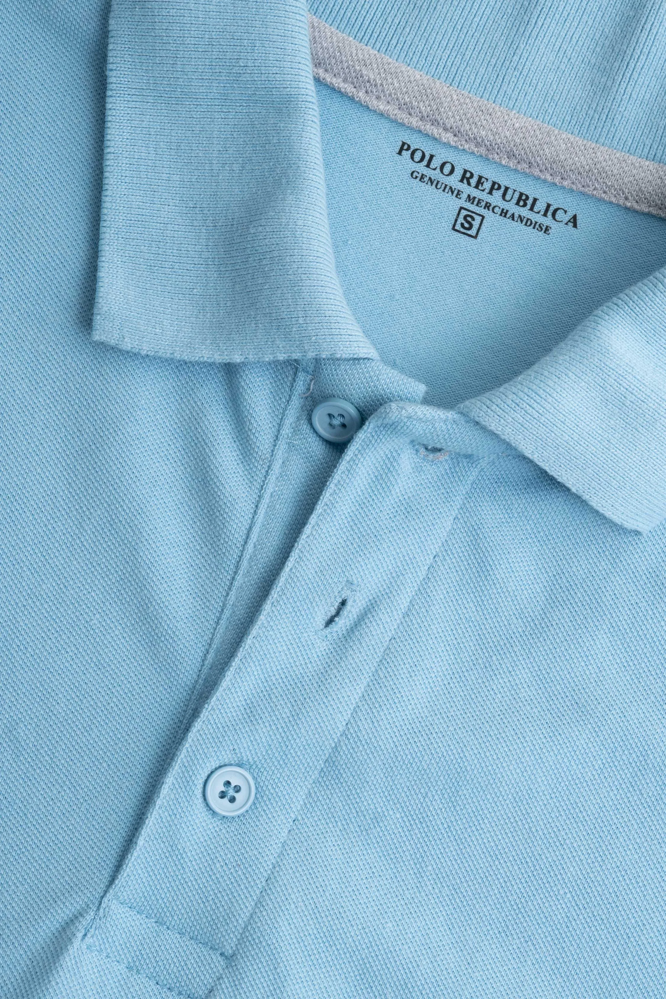 Polo Republica Men's Long Sleeve Pique Polo Shirt