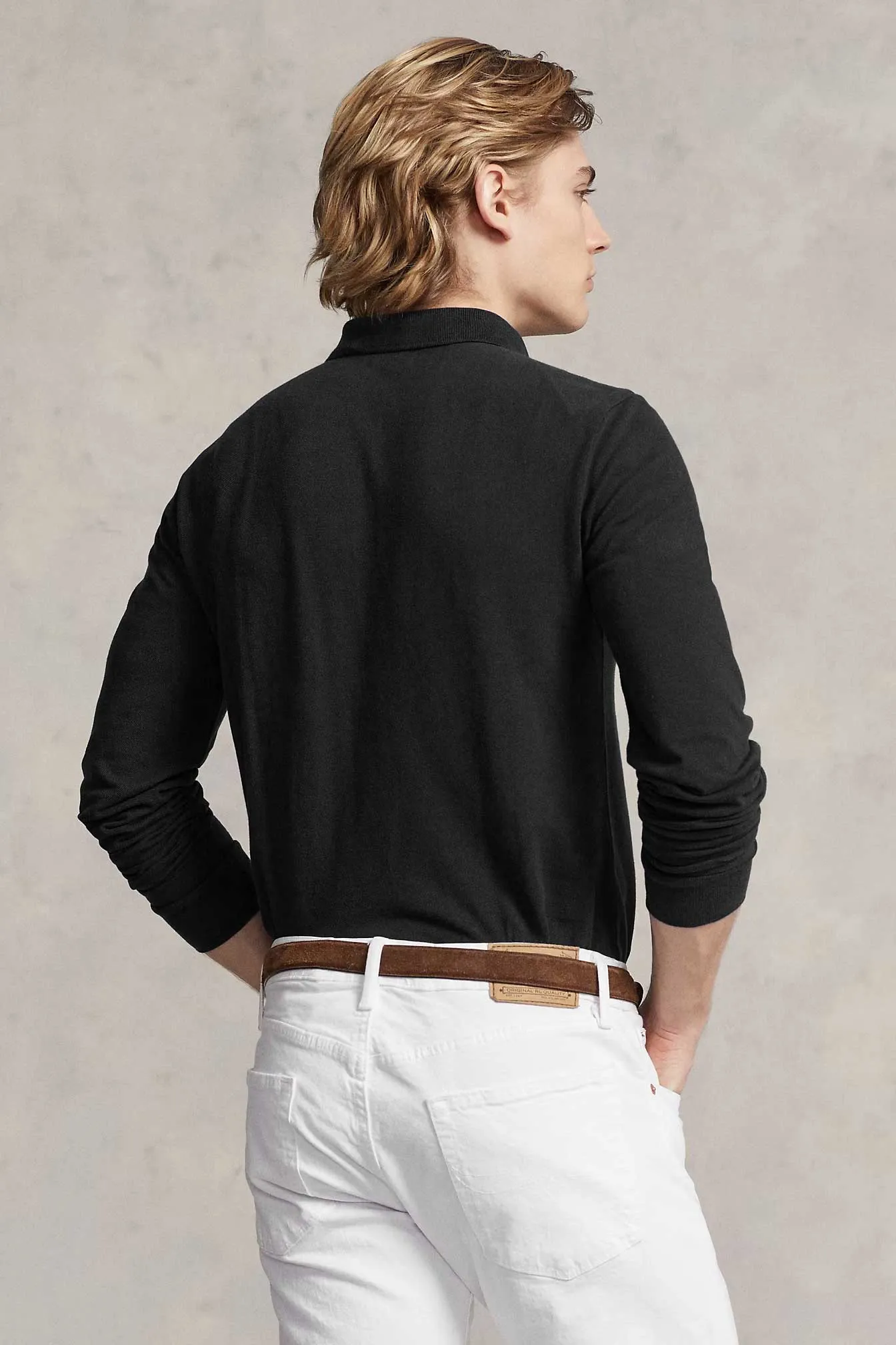 Polo Republica Men's Long Sleeve Pique Polo Shirt