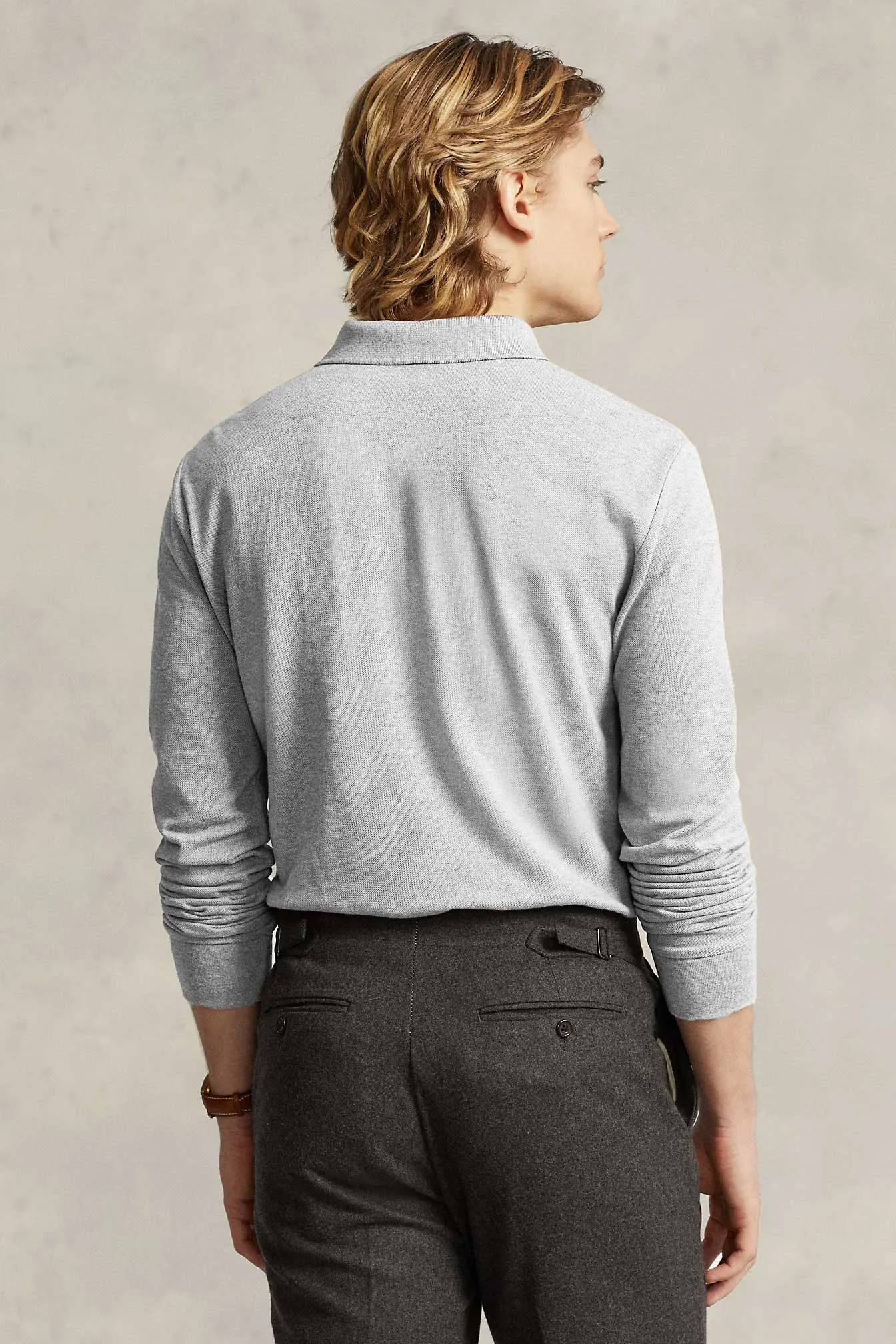 Polo Republica Men's Long Sleeve Pique Polo Shirt