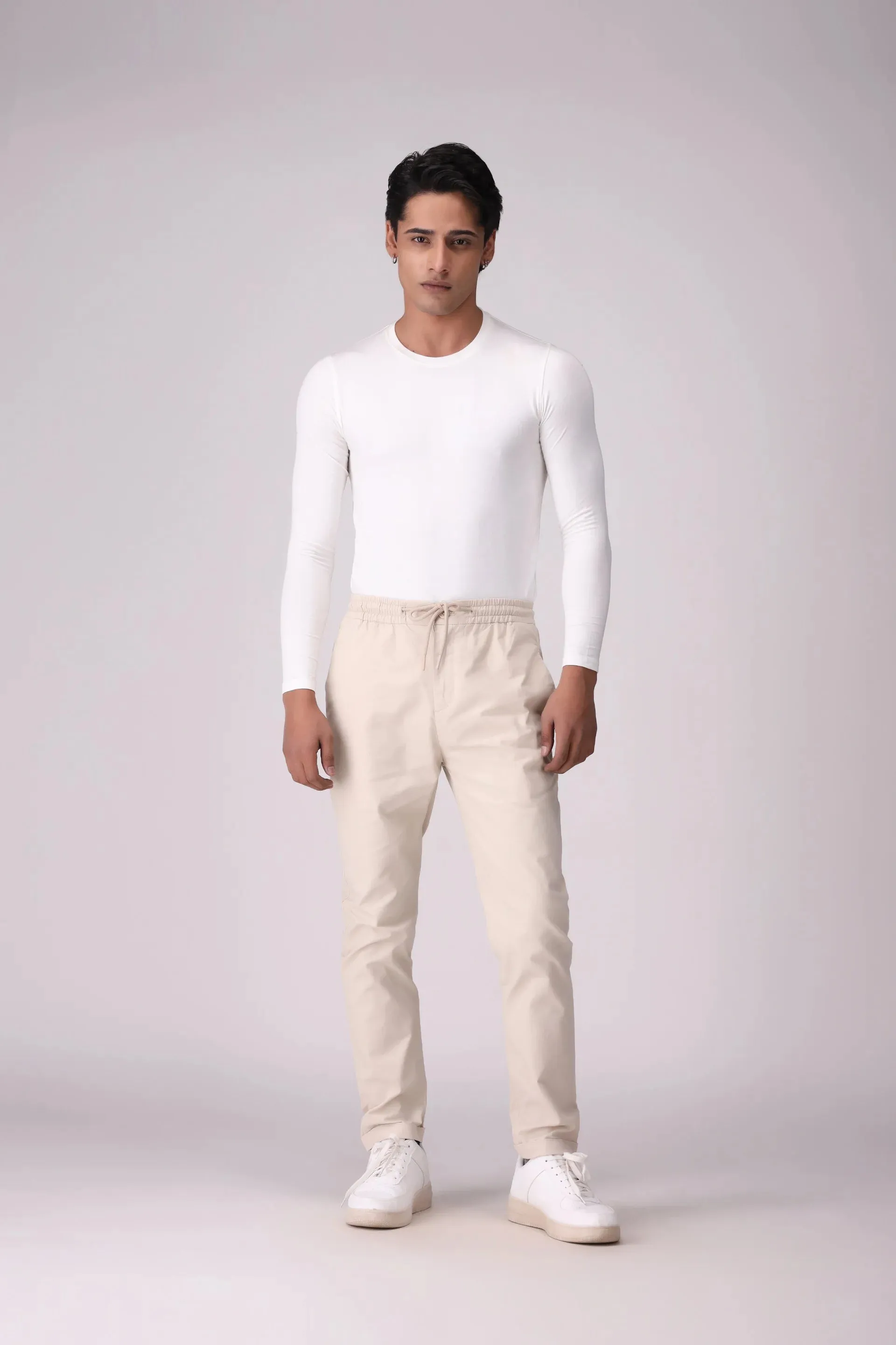 Slim Fit Turn-Up Pants
