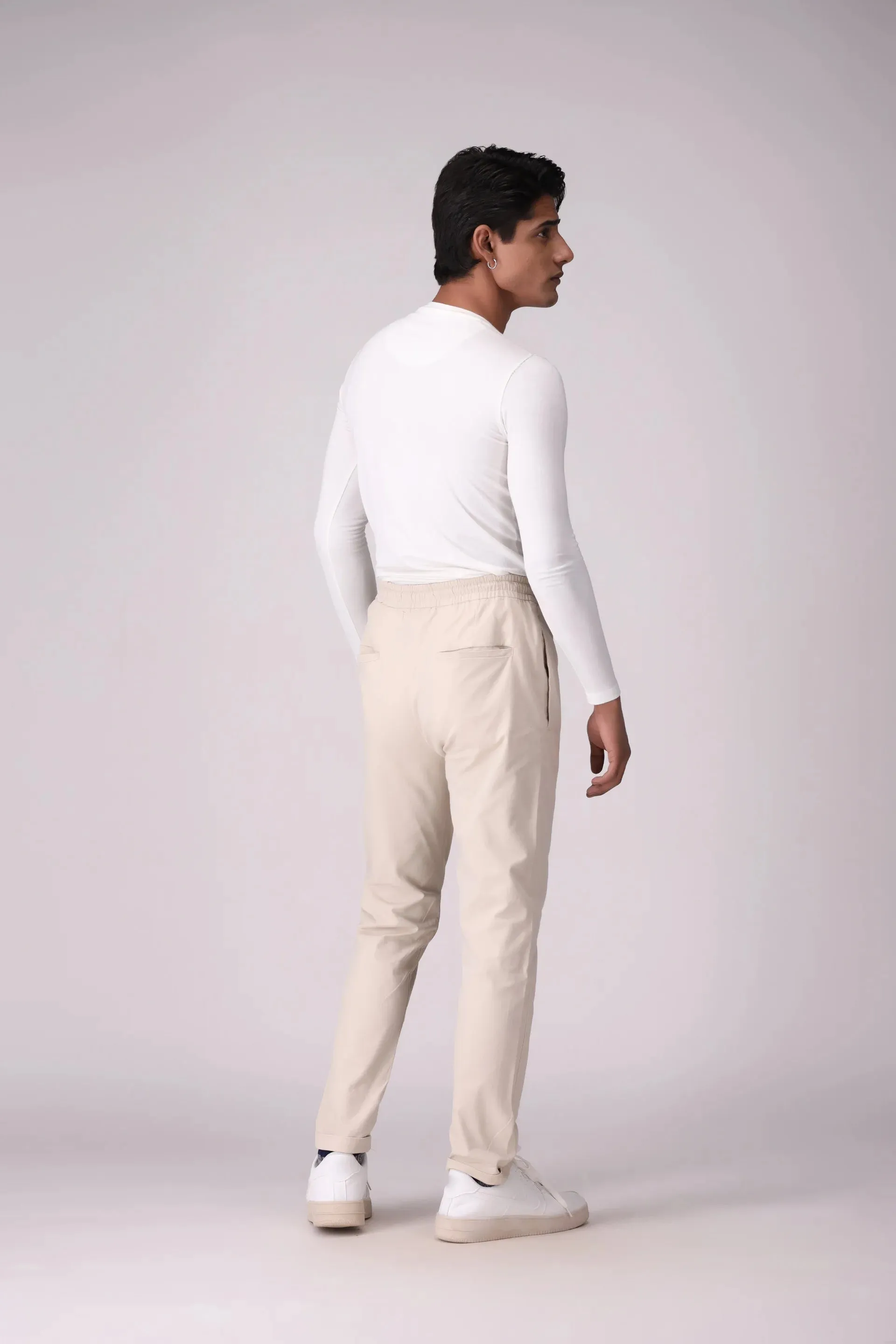 Slim Fit Turn-Up Pants
