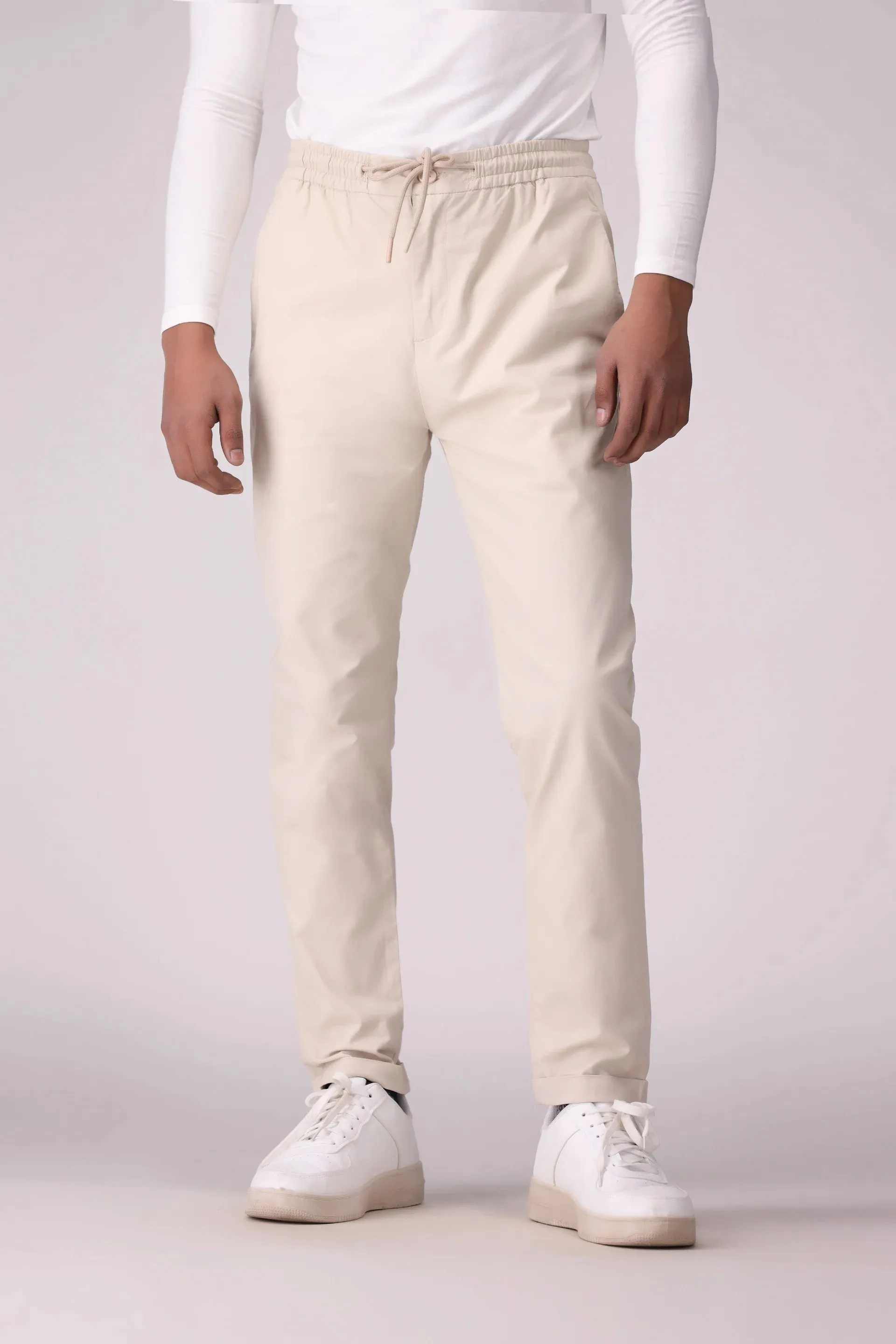 Slim Fit Turn-Up Pants