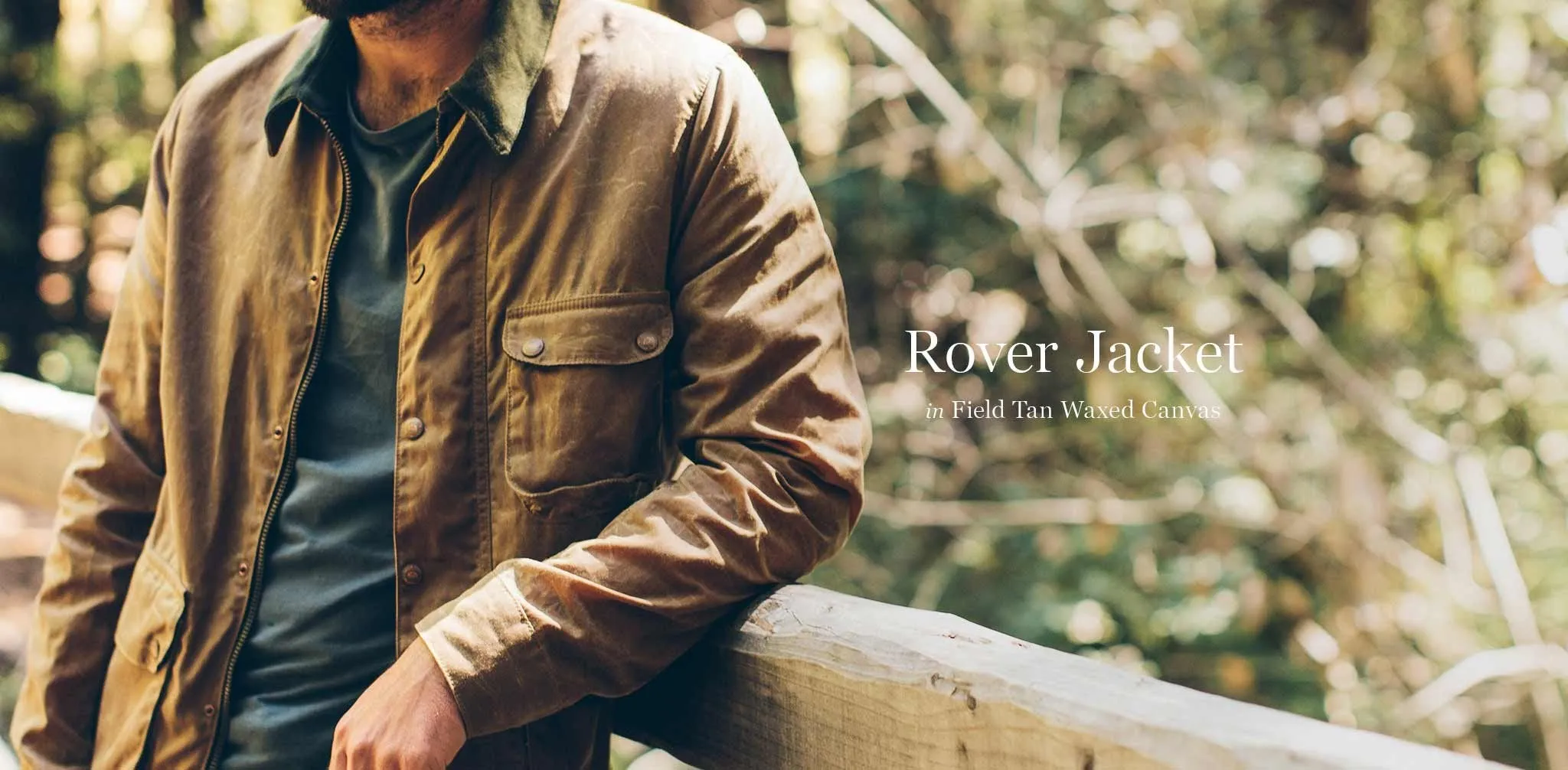 The Rover Jacket in Field Tan Waxed Canvas
