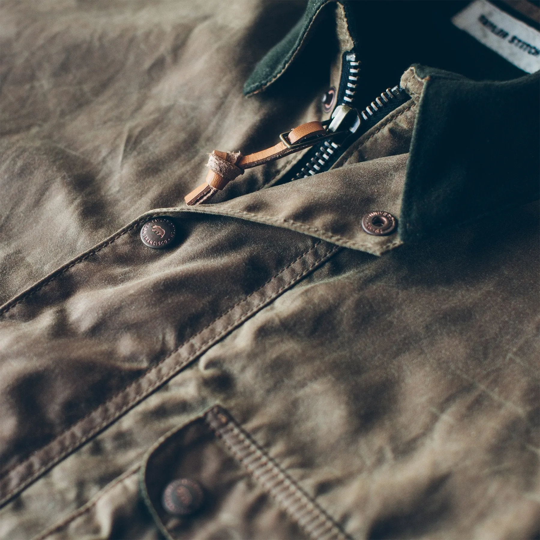 The Rover Jacket in Field Tan Waxed Canvas