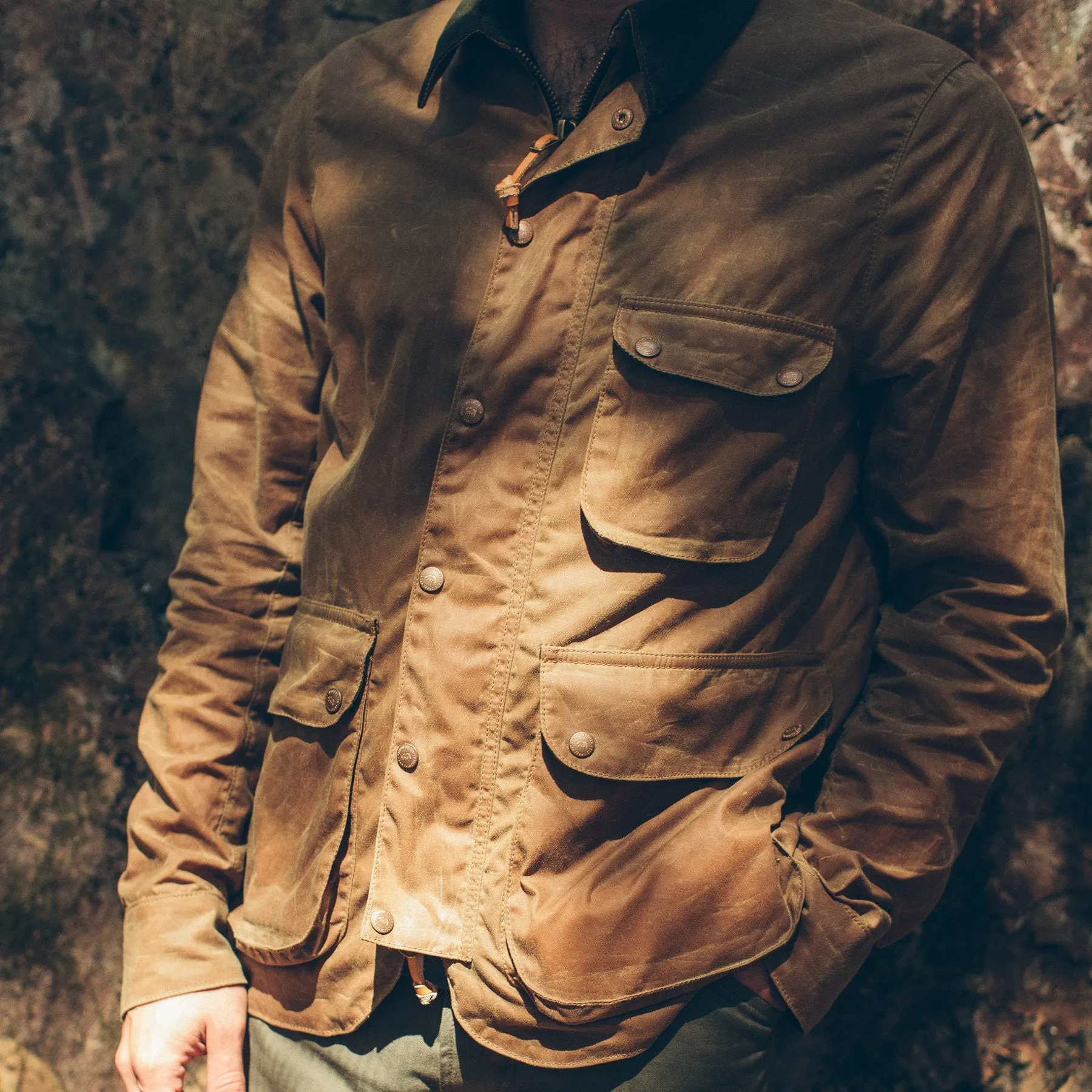 The Rover Jacket in Field Tan Waxed Canvas