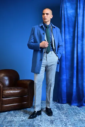 Topper Coat - slim - Arctic Blue Soft Touch