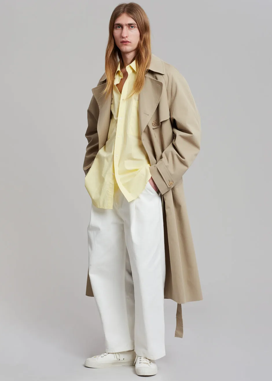Umi Belted Trench Coat - Beige
