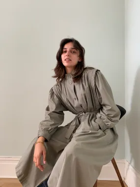 Vintage pleat back Ensign trench coat