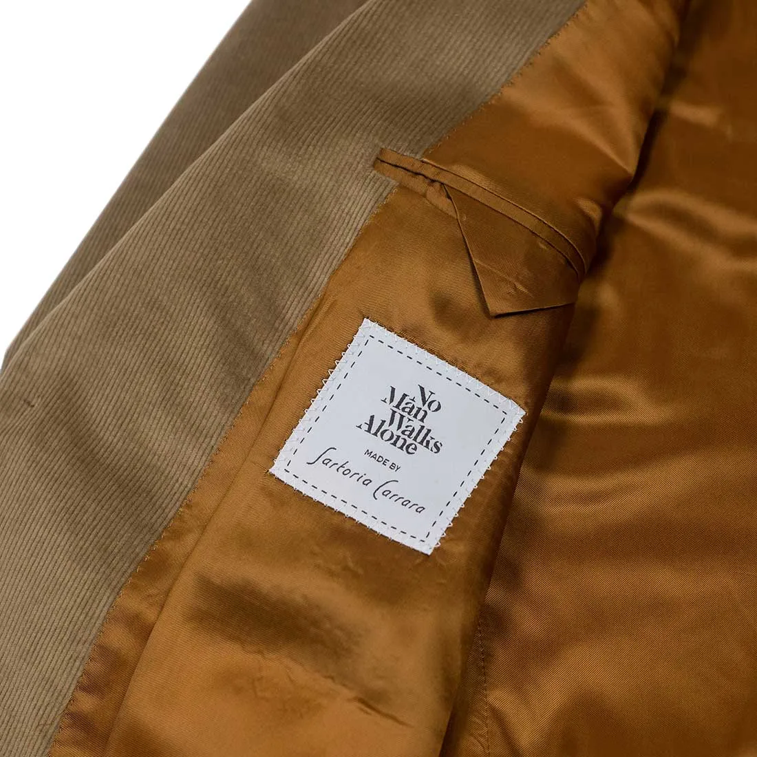 x Sartoria Carrara: Sport coat in tan Loro Piana cotton and wool corduroy (separates)