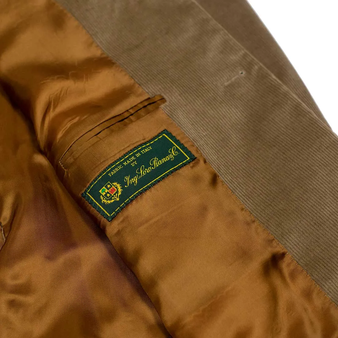 x Sartoria Carrara: Sport coat in tan Loro Piana cotton and wool corduroy (separates)