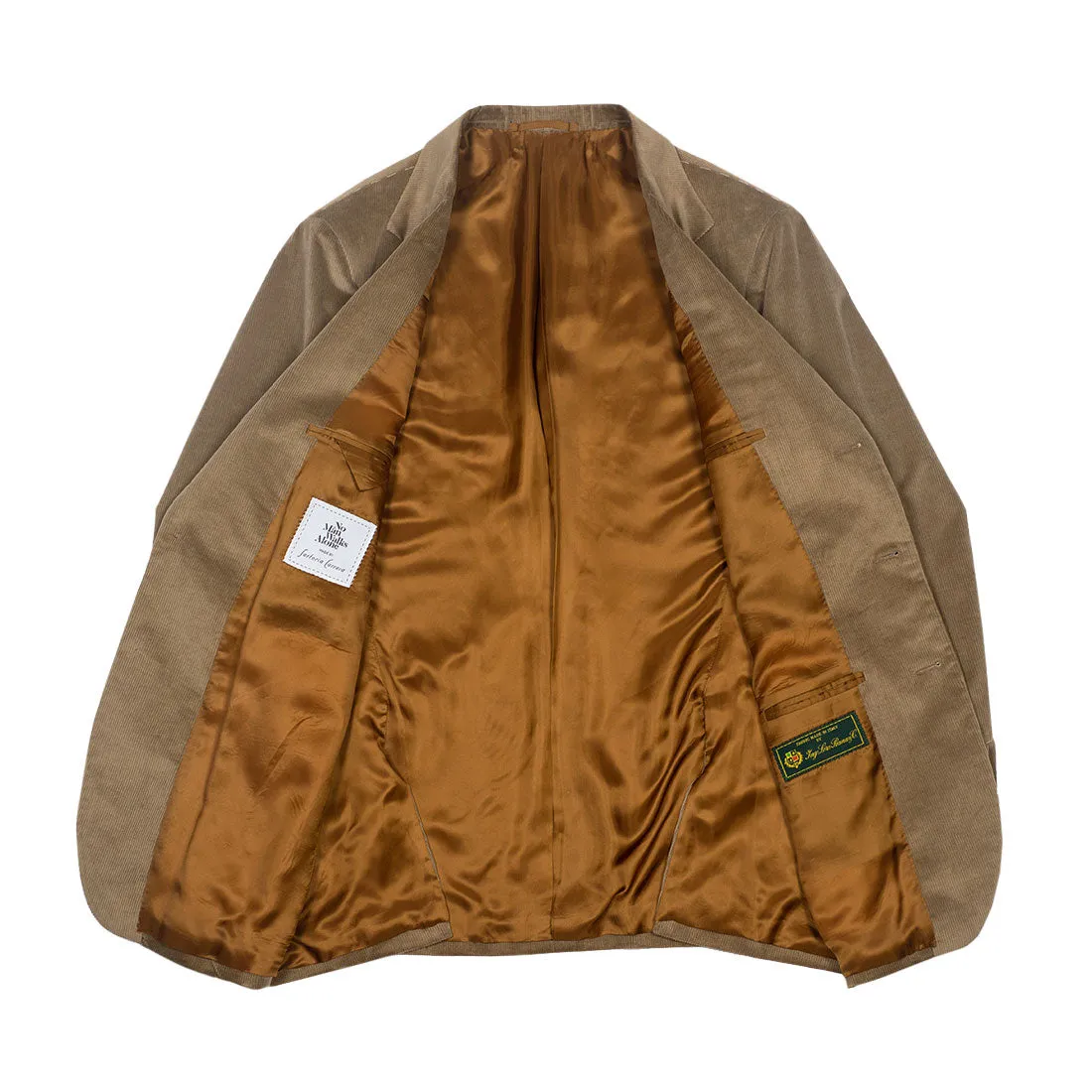 x Sartoria Carrara: Sport coat in tan Loro Piana cotton and wool corduroy (separates)