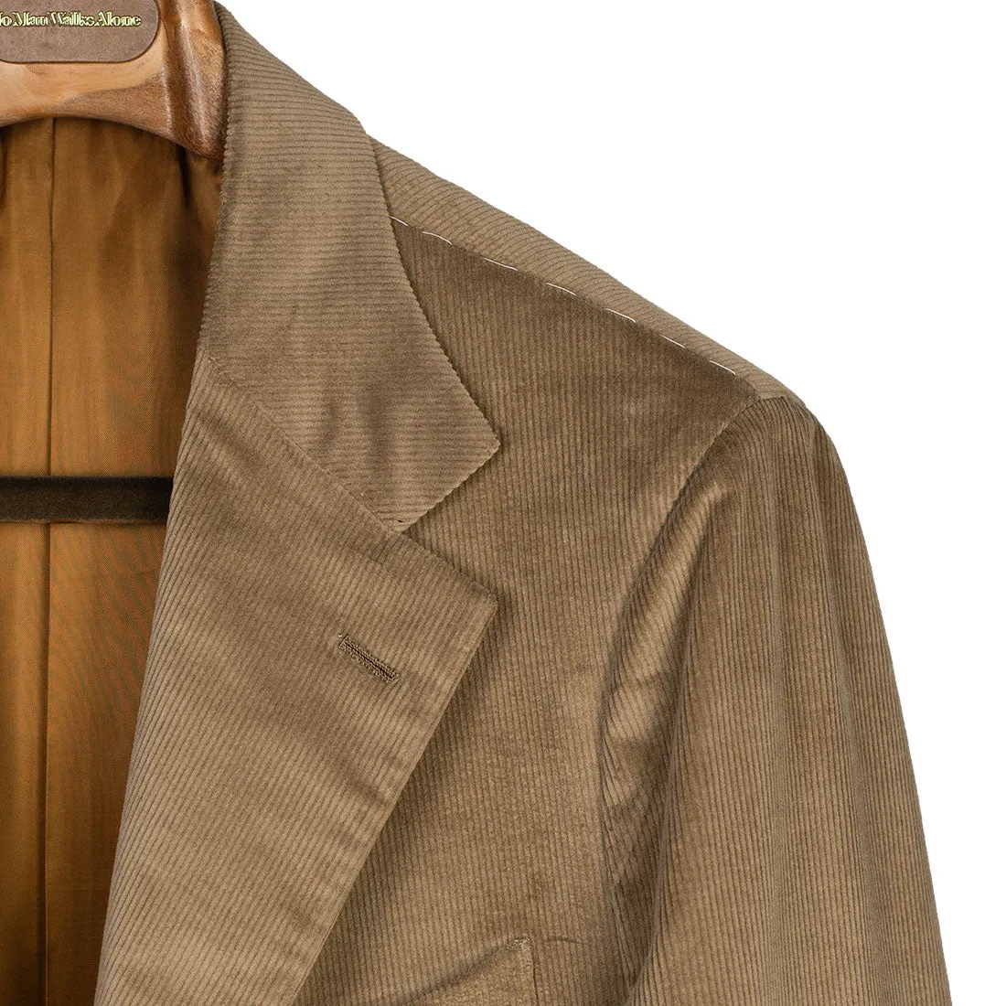 x Sartoria Carrara: Sport coat in tan Loro Piana cotton and wool corduroy (separates)